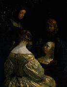 Gerard ter Borch the Younger Woman at a mirror USA oil painting artist